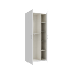 Hofsa Hinged Door Wardrobe 89cm in White, image 5