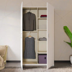 Hofsa Hinged Door Wardrobe 120cm in White, image 3