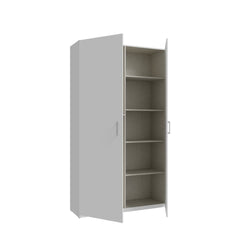 Hofsa Hinged Door Wardrobe 120cm in White, image 5