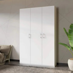 Hofsa Hinged Door Wardrobe 133cm in White, image 11