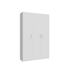 Hofsa Hinged Door Wardrobe 133cm in White, image 3
