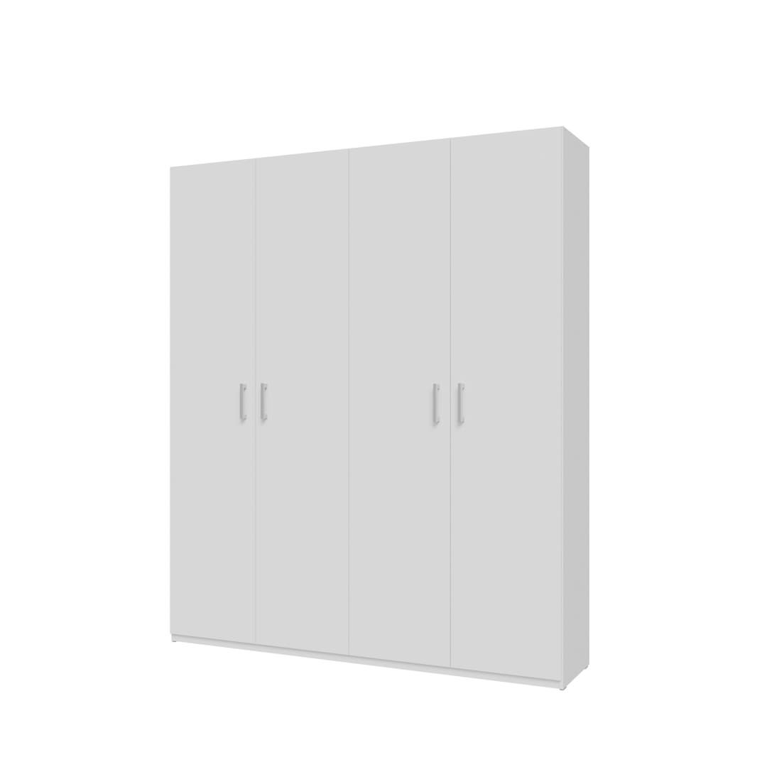 Hofsa Hinged Door Wardrobe 178cm in White, image 8