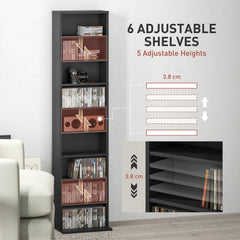 HOMCOM 260 Narrow CD Storage Unit - Black