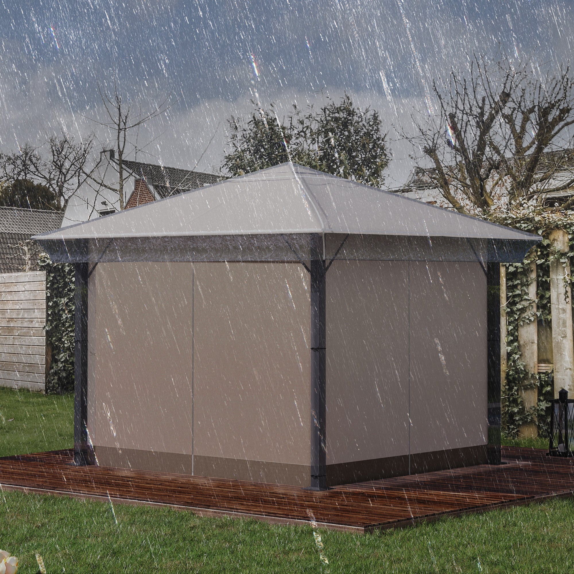 Outsunny 3 x 3 (m) Gazebo Protective Cover, Waterproof Cover for Gazebo, Canopy, and Tent