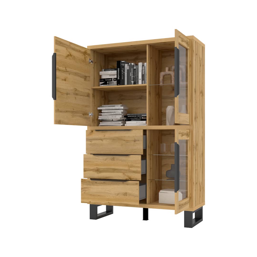 Halle 12 Tall Display Cabinet 120cm