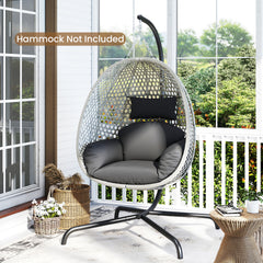 Heavy Duty Metal Hammock C-Stand with Spring Hook and 360° Rotation