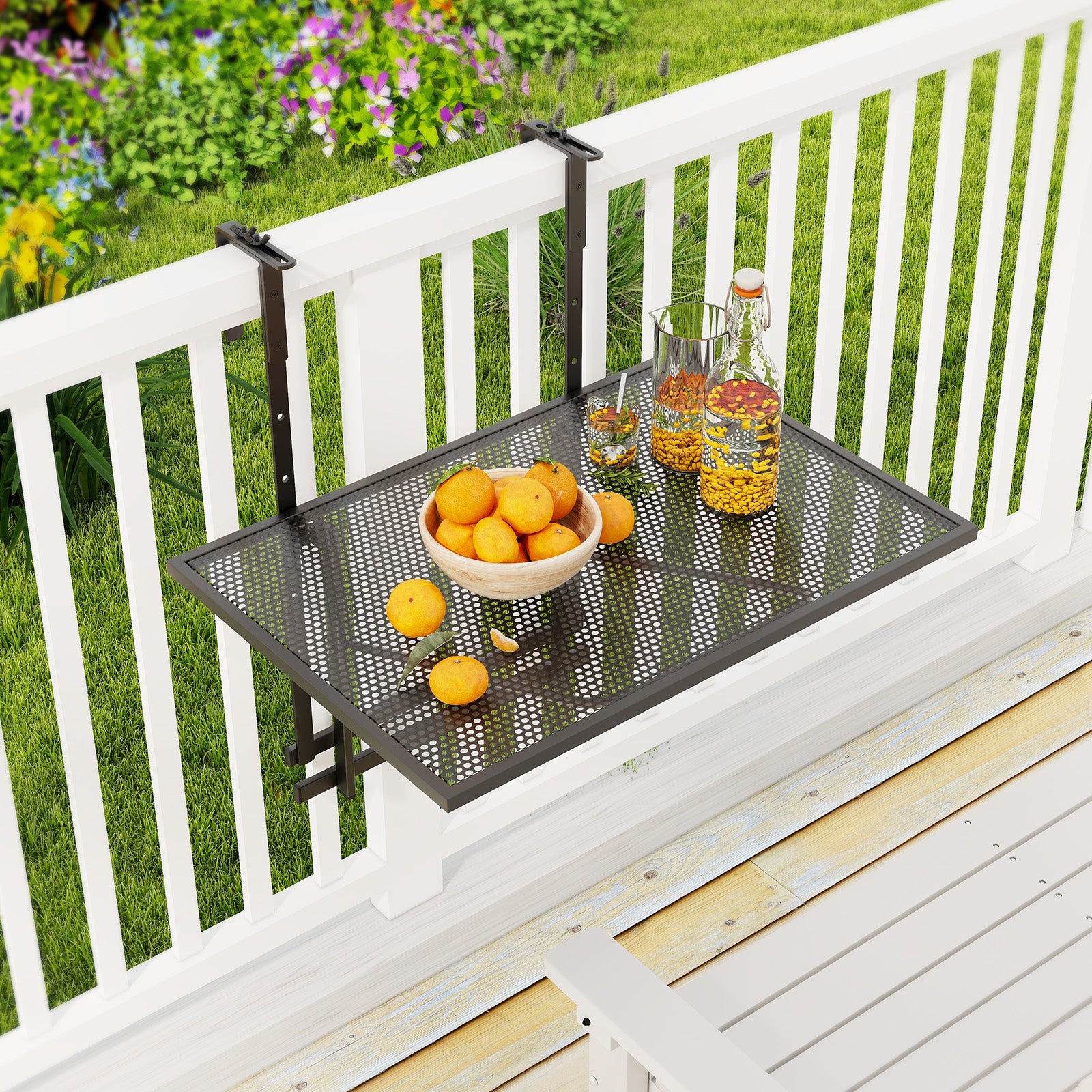 Hanging Foldable Table Floating Desk Planter with Holder