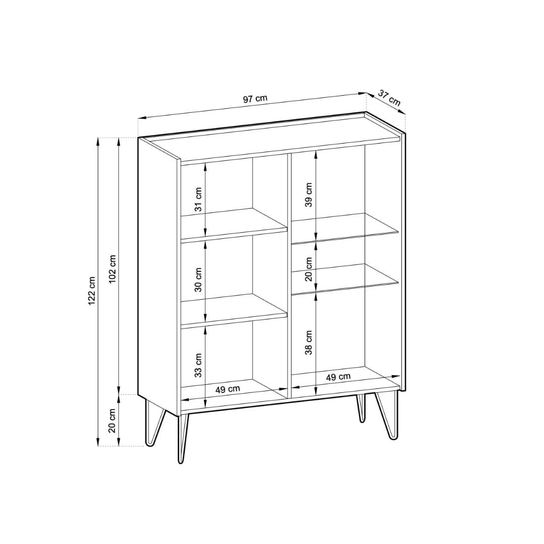 Harmony Display Cabinet 97cm - product image 5