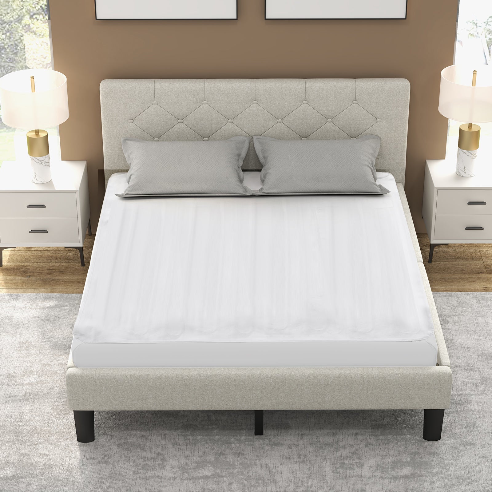 Heated Mattress Pad with 8 Temp Settings and Timing Function-L