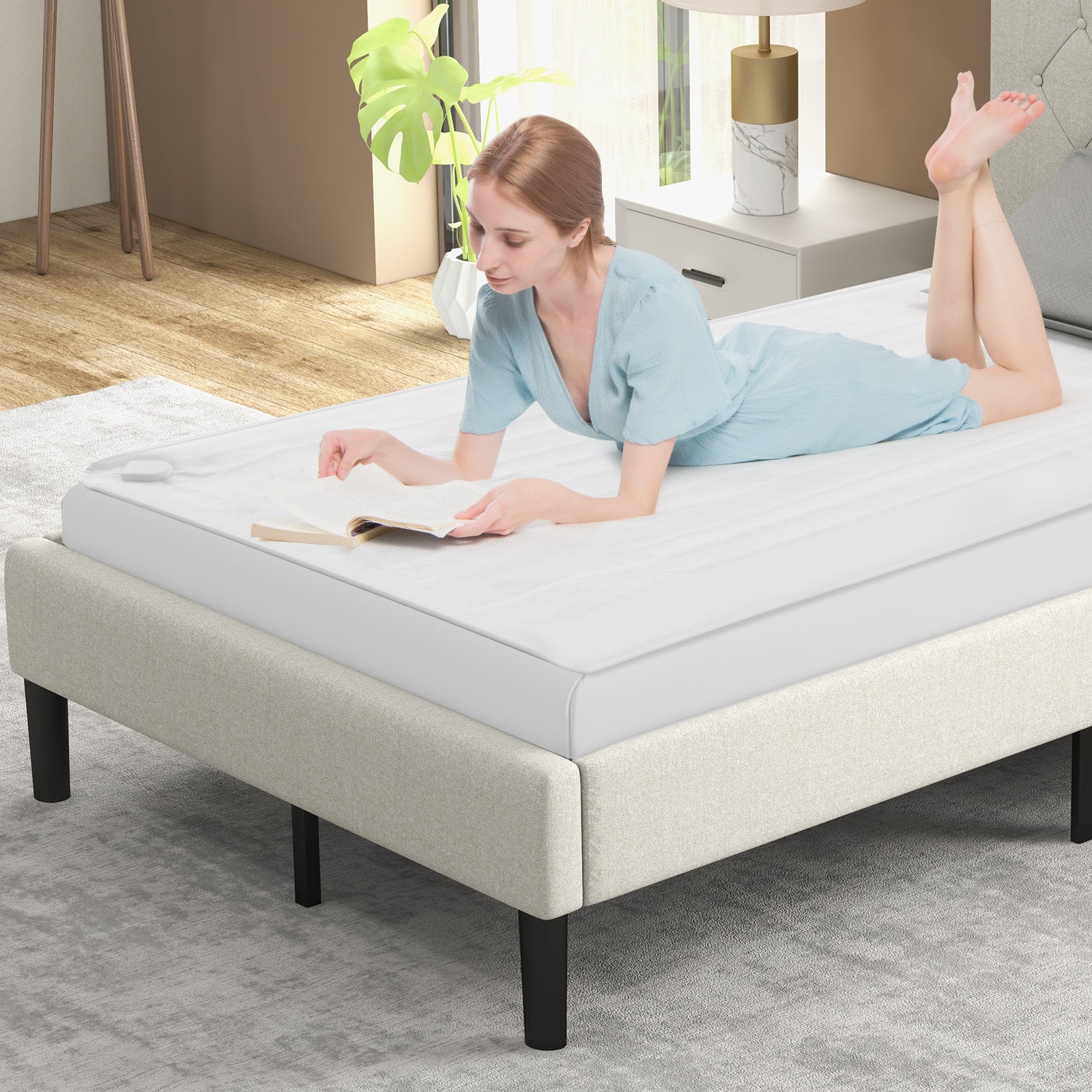 Heated Mattress Pad with 8 Temp Settings and Timing Function-S