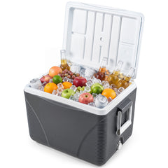 Heavy Duty Injection Molded Cooler with Cup Holders for Outdoor Use-Black