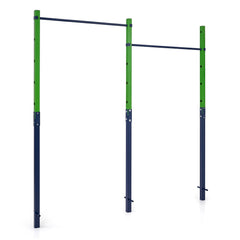 Heavy Duty Metal Pull Up Bar Station with 5 Adjustable Heights-Blue