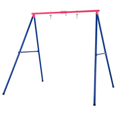 Heavy Duty Steel Swing Frame 1.8M Large A-Frame Swing Stand with Ground Stakes-Red