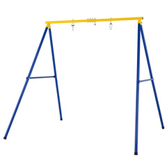 Heavy Duty Steel Swing Frame 1.8M Large A-Frame Swing Stand with Ground Stakes-Yellow