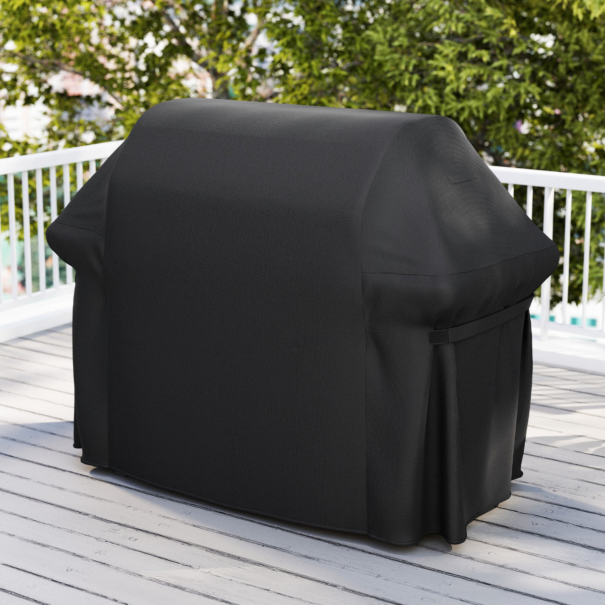 Heavy Duty Waterproof Grill Cover with Dual Handles-Black