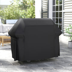 Heavy Duty Waterproof Grill Cover with Dual Handles-Black