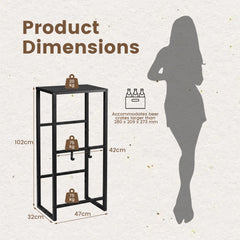 Heavy-duty Metal Storage Rack with Shelf for Beer-Black