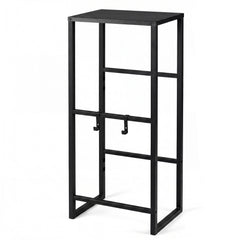 Heavy-duty Metal Storage Rack with Shelf for Beer-Black