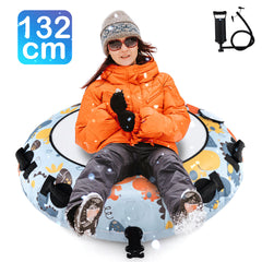 52 Inches Heavy Duty Snow Tube with Premium Oxford Cover-Blue