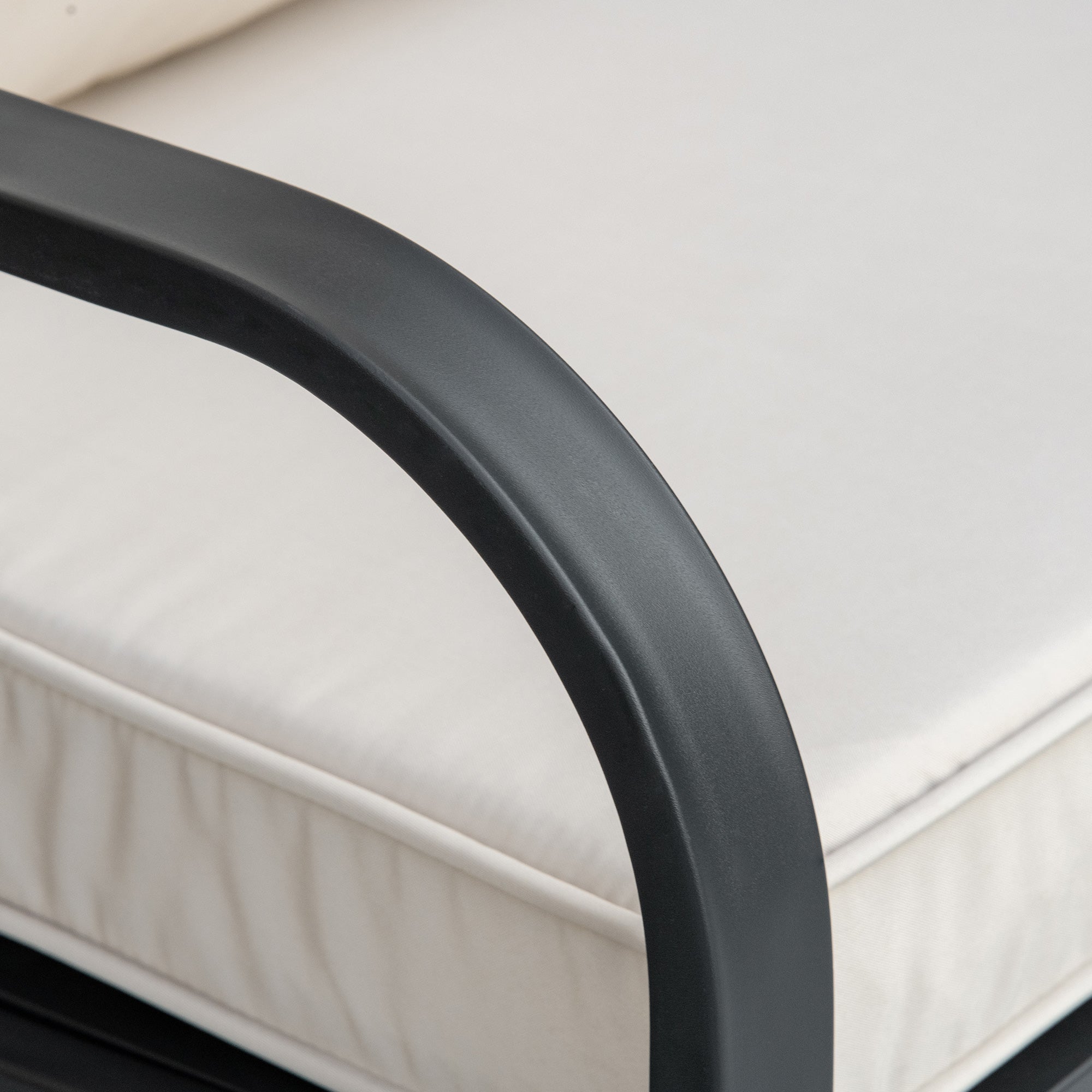 Outsunny 2-Person Outdoor Loveseat Glider Bench Rocking Chair for Patio, Garden, Yard, Porch with Armrest and Cushions, Khaki