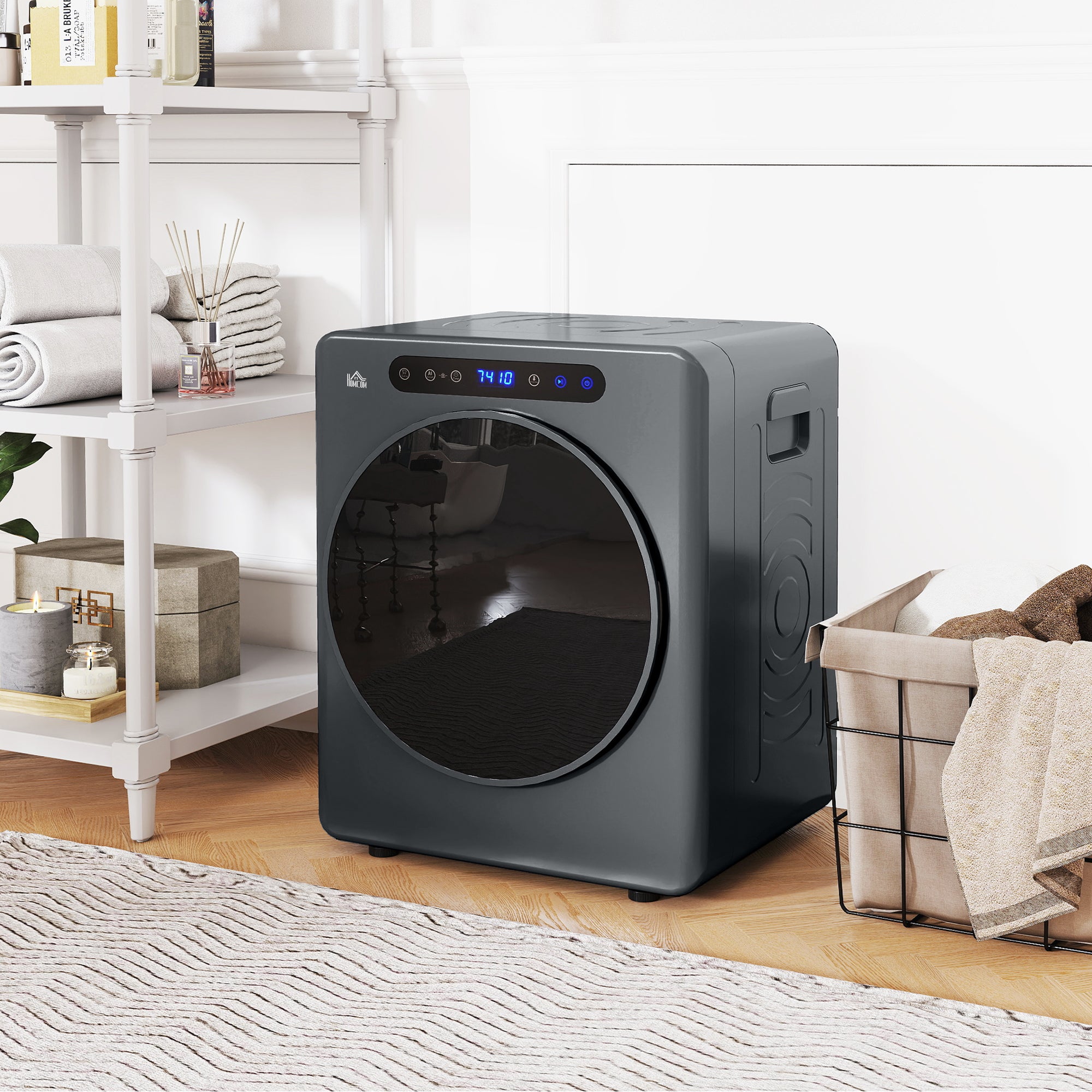 HOMCOM 4kg Compact 40-60√¢‚Äû∆í Tumble Dryer - Grey