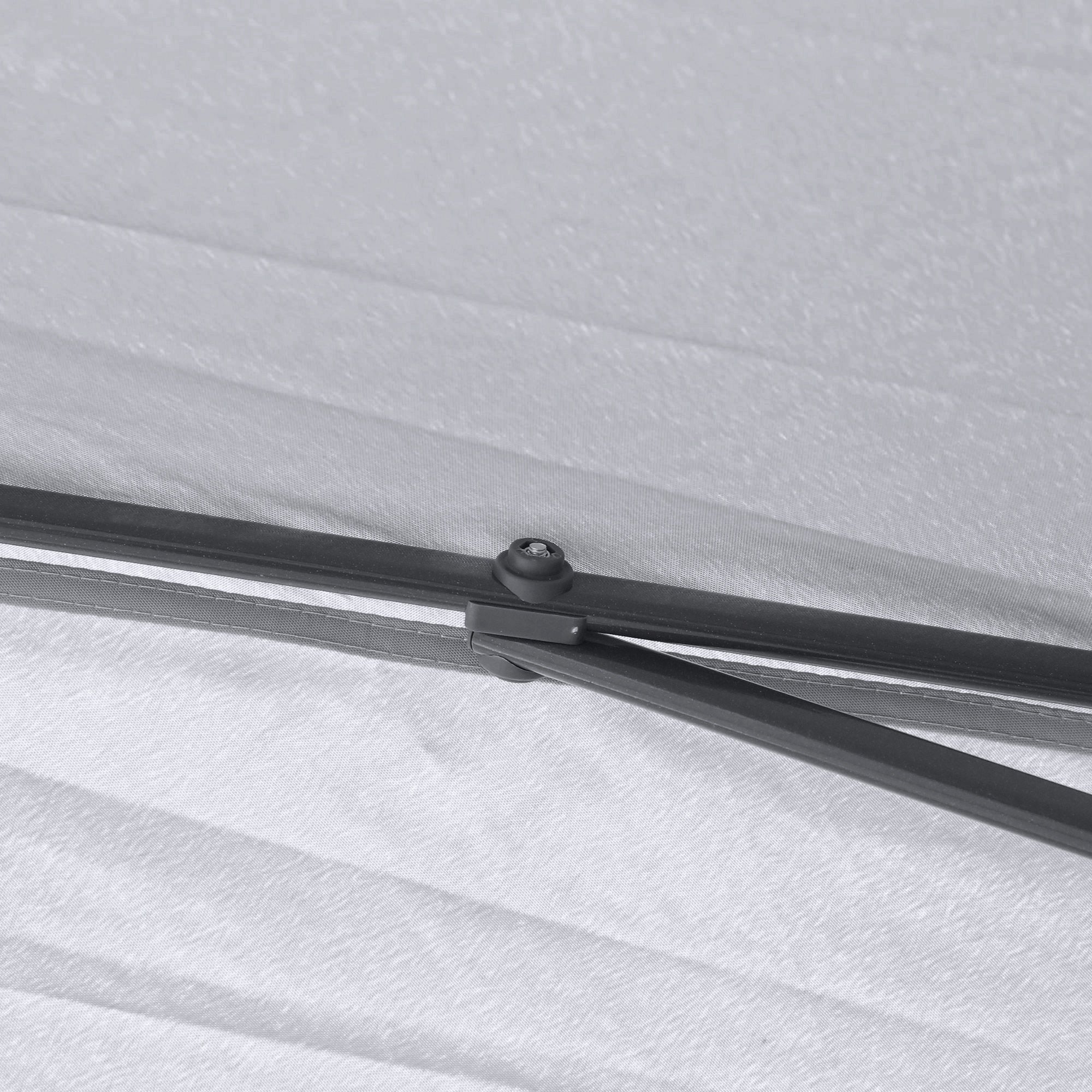 Outsunny 3.3 x 3.3m Pop Up Gazebo, Double Roof Foldable Canopy Tent with Zipped Mesh Sidewalls, Height Adjustable and Carrying Bag, Event Tent for Patio Garden, Grey