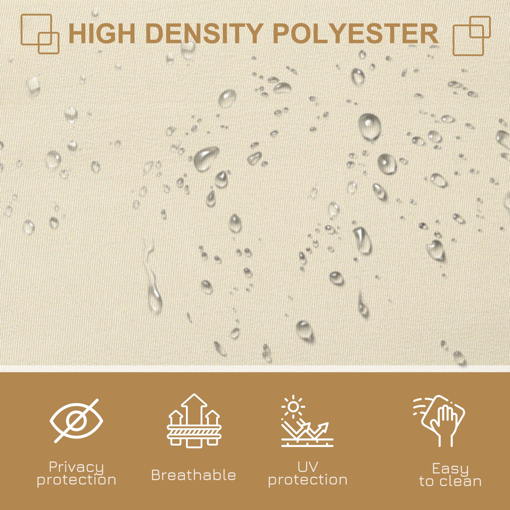 Outsunny Retractable Sun Side Awning Screen Fence Patio Garden Wall Balcony Screening Panel Outdoor Blind Privacy Divider (3x1.8M, Cream White)