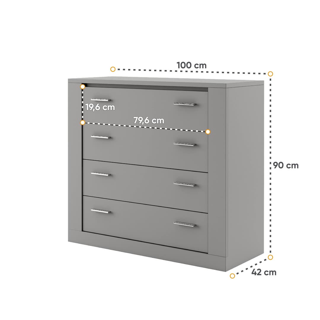 Idea ID-10 Chest of Drawers 100cm