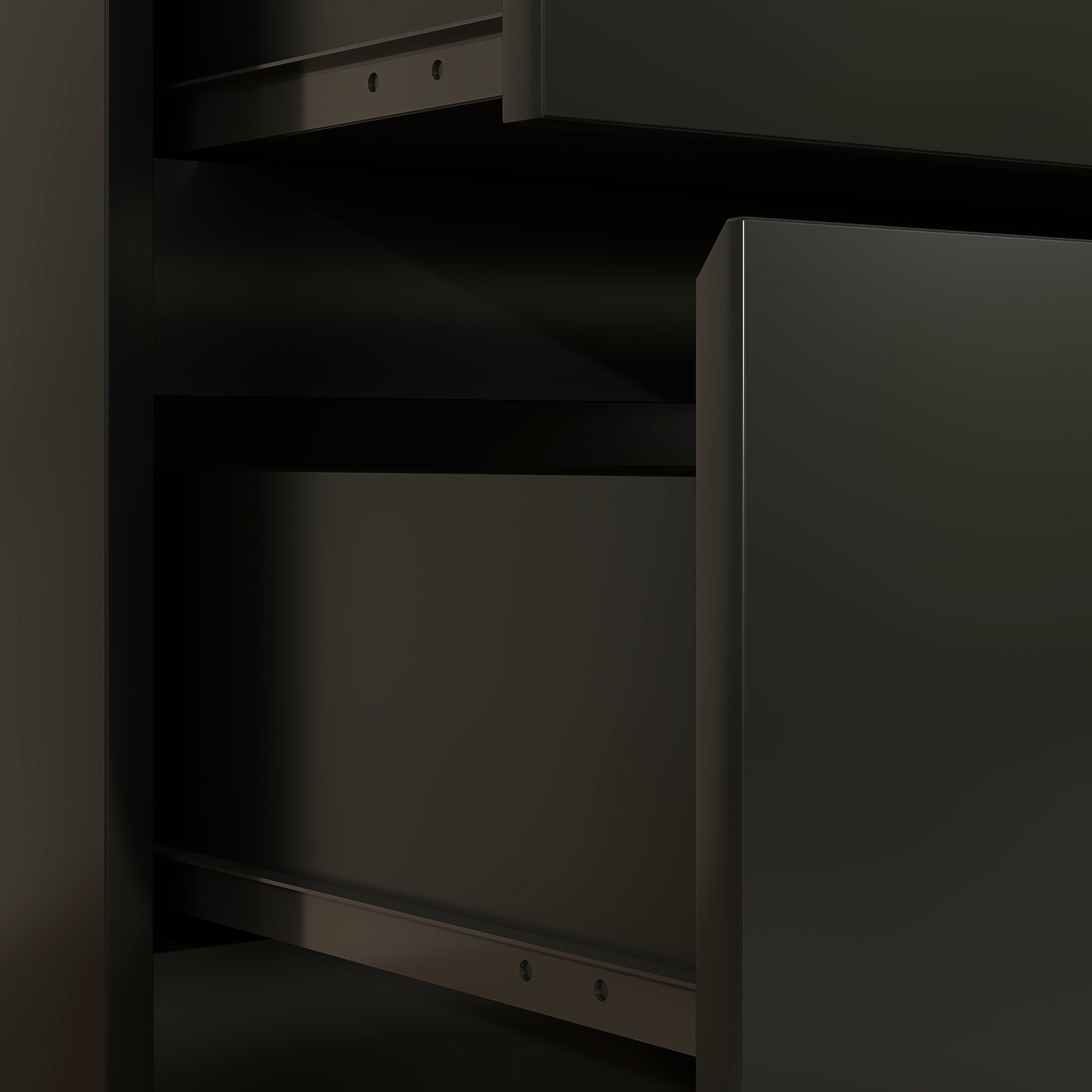 HOMCOM Chest of Three Drawers - Black