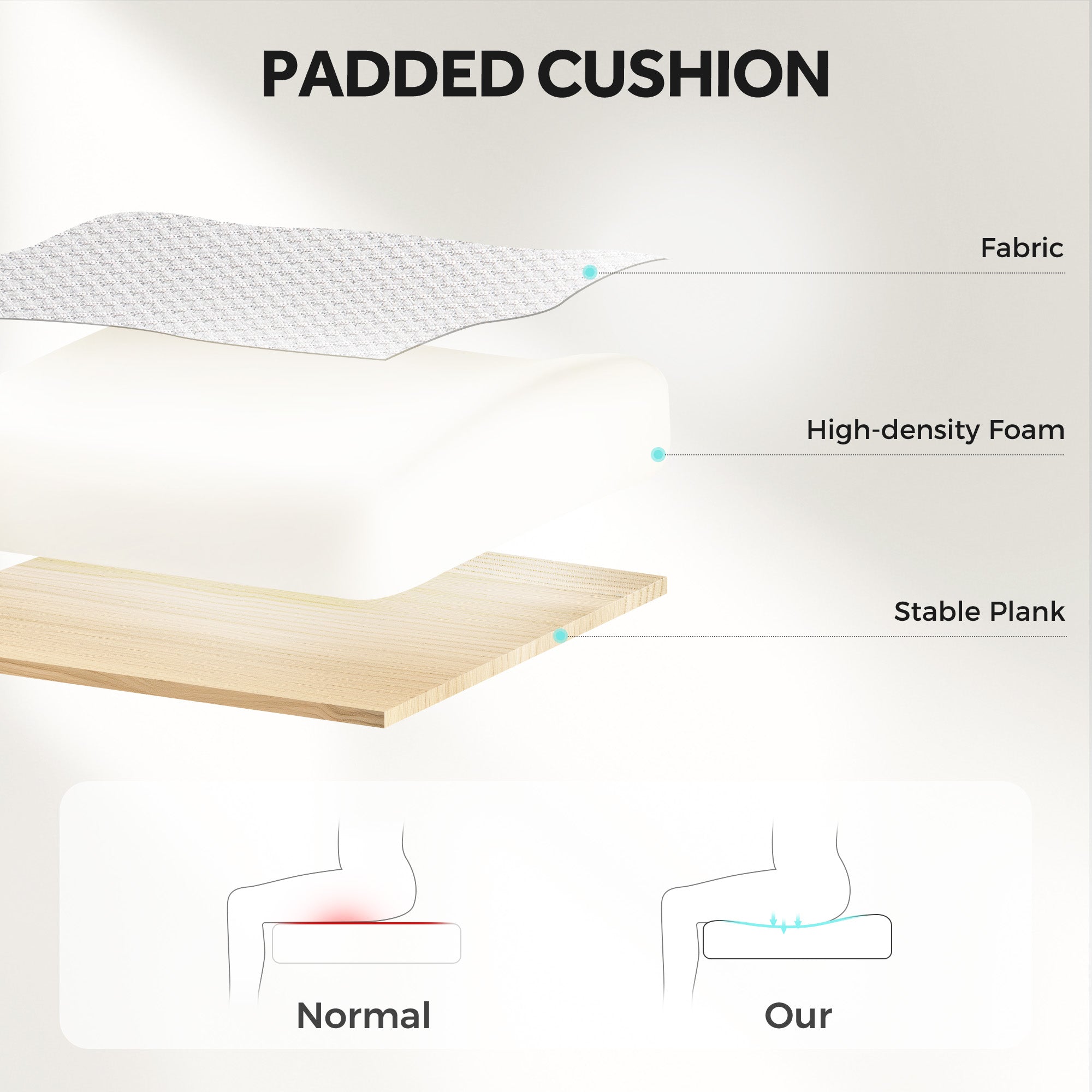 HOMCOM Ergonomic and Adjustable Office Chair - Grey