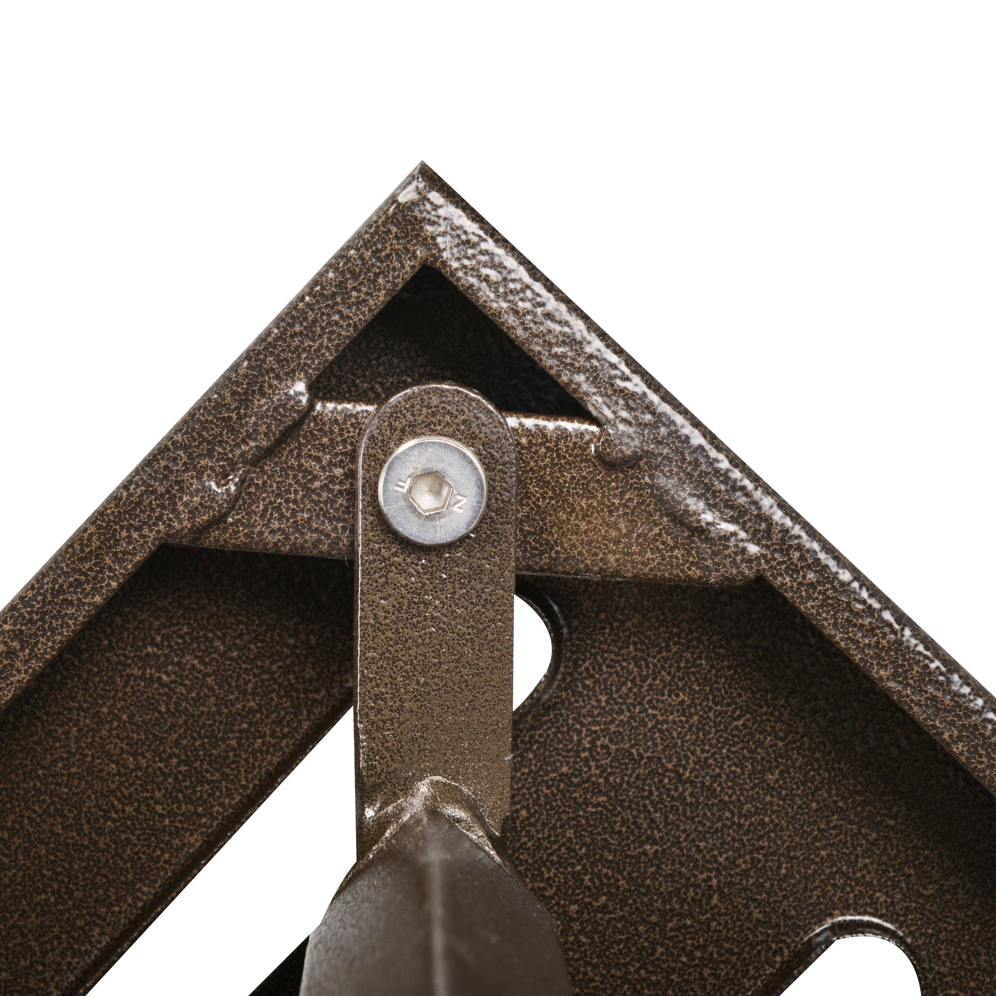 Outsunny Rattan Garden Coffee Table, 55.5 cm Square Wicker Patio Side Coffee Table with 4 cm Umbrella Hole, Metal Bottom and Slatted Top for Outdoor, Balcony, Brown