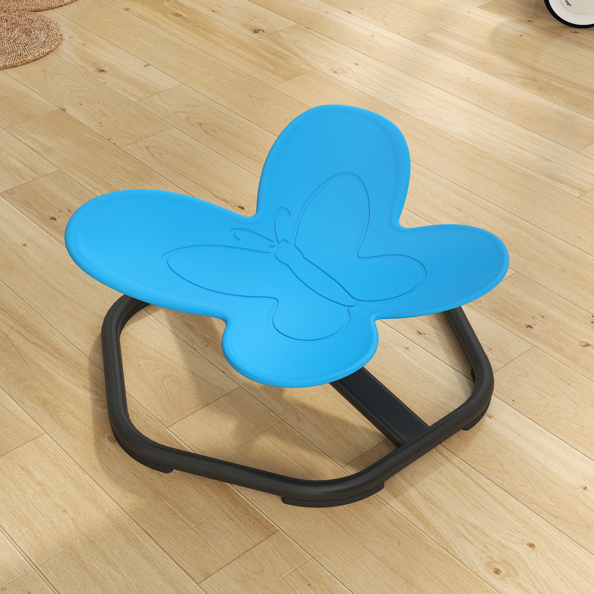 AIYAPLAY Butterfly-Shaped-kids Swivel Chair, Sensory Spinning Chair for Balance, Coordination Training, Blue