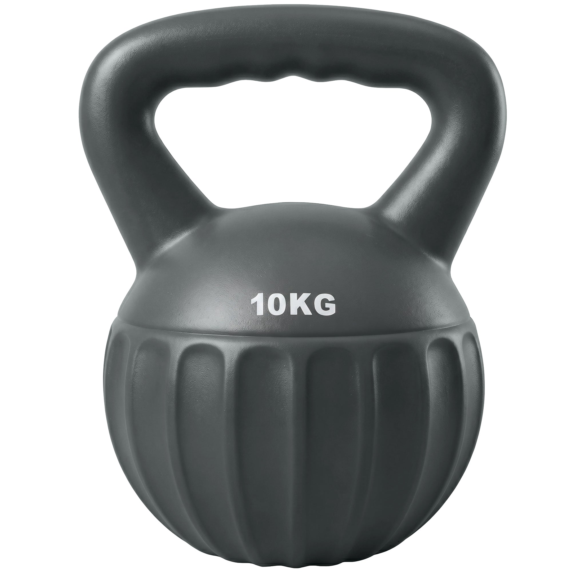 SPORTNOW Kettlebell for Strength Training Kettle Bell with Non-Slip Handle 10 kg Grey