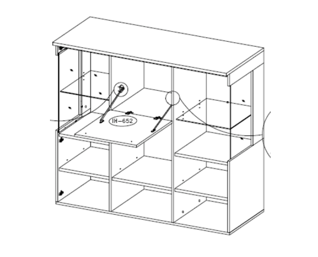 India 46 Display Cabinet 130cm