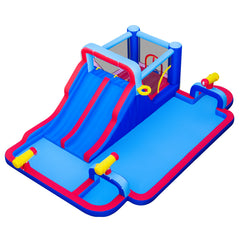 Inflatable Water Slide Park with Double Slides(without Blower)