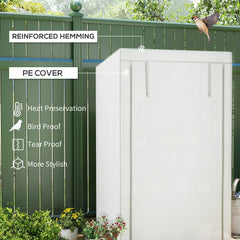 Outsunny Four-Tier Mini Greenhouse - Grey/White