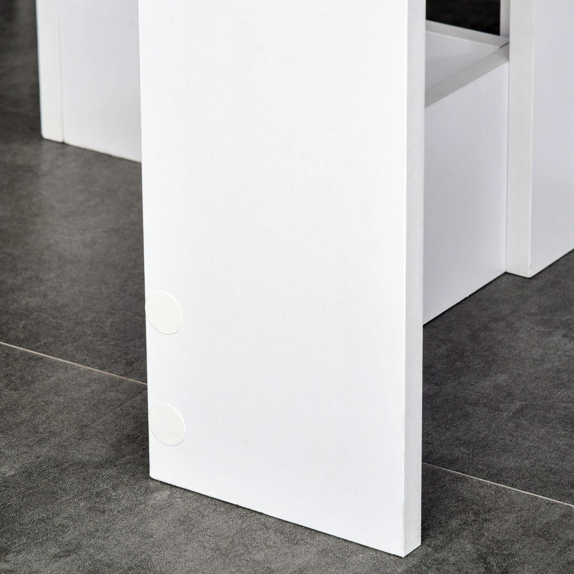 HOMCOM Space-saving Drop Leaf Table, Folding Dining Table for Small Space, Kitchen, Dining Room, White