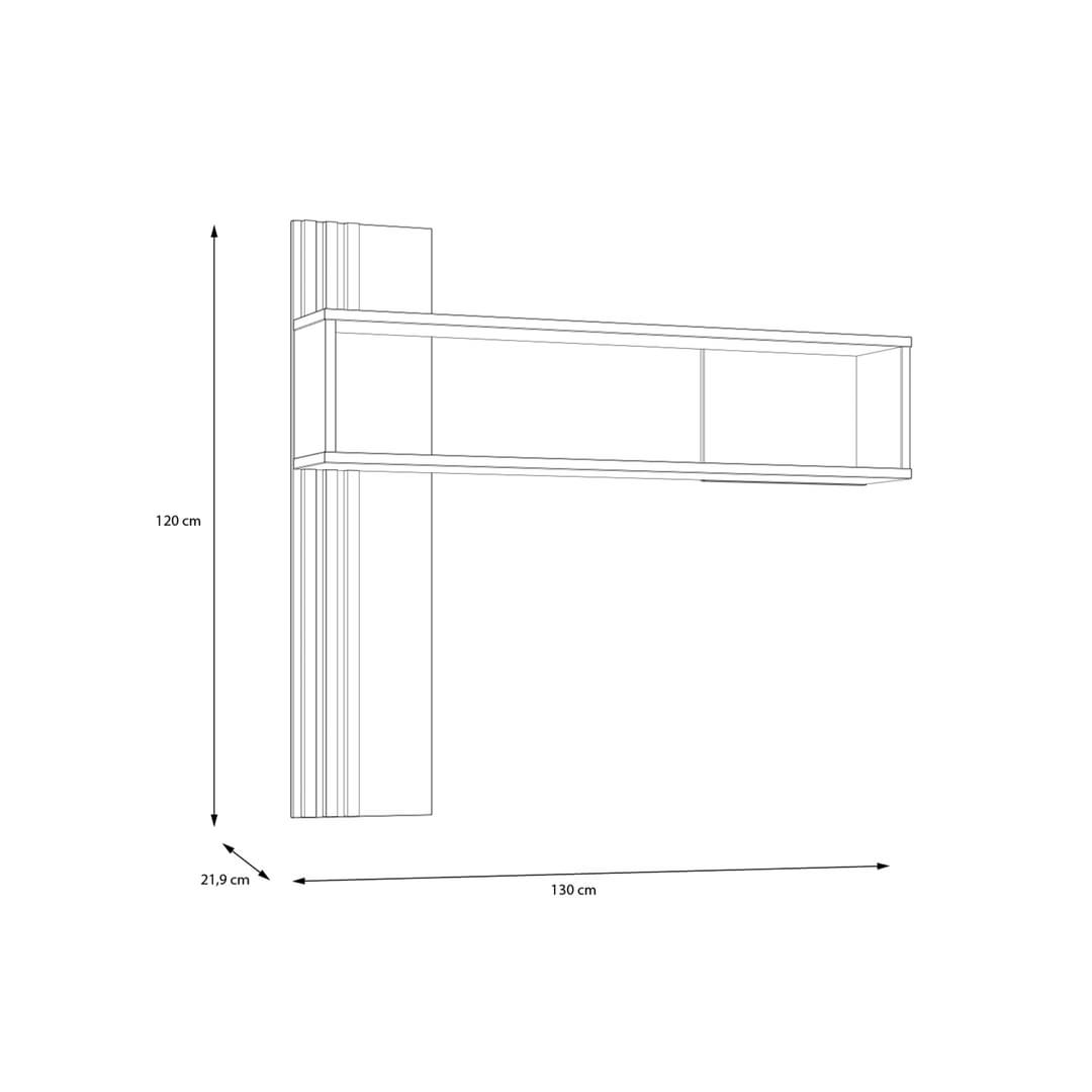 Joakimis Floating Shelf 130cm in Oak Mauvella, image 4