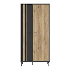 Joakimis Hinged Door Wardrobe 92cm in Oak Mauvella, image 4