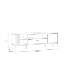 Joakimis TV Cabinet 160cm in Oak Mauvella, image 6