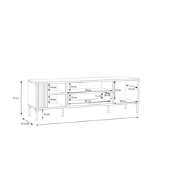 Joakimis TV Cabinet 160cm in Oak Mauvella, image 7