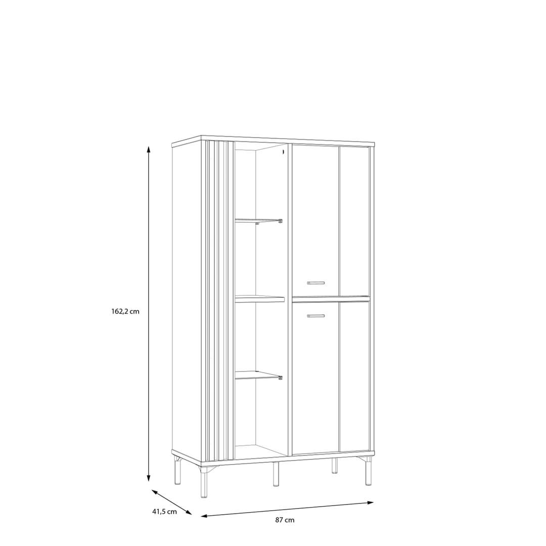 Joakimis Display Cabinet 87cm in Oak Mauvella, image 8