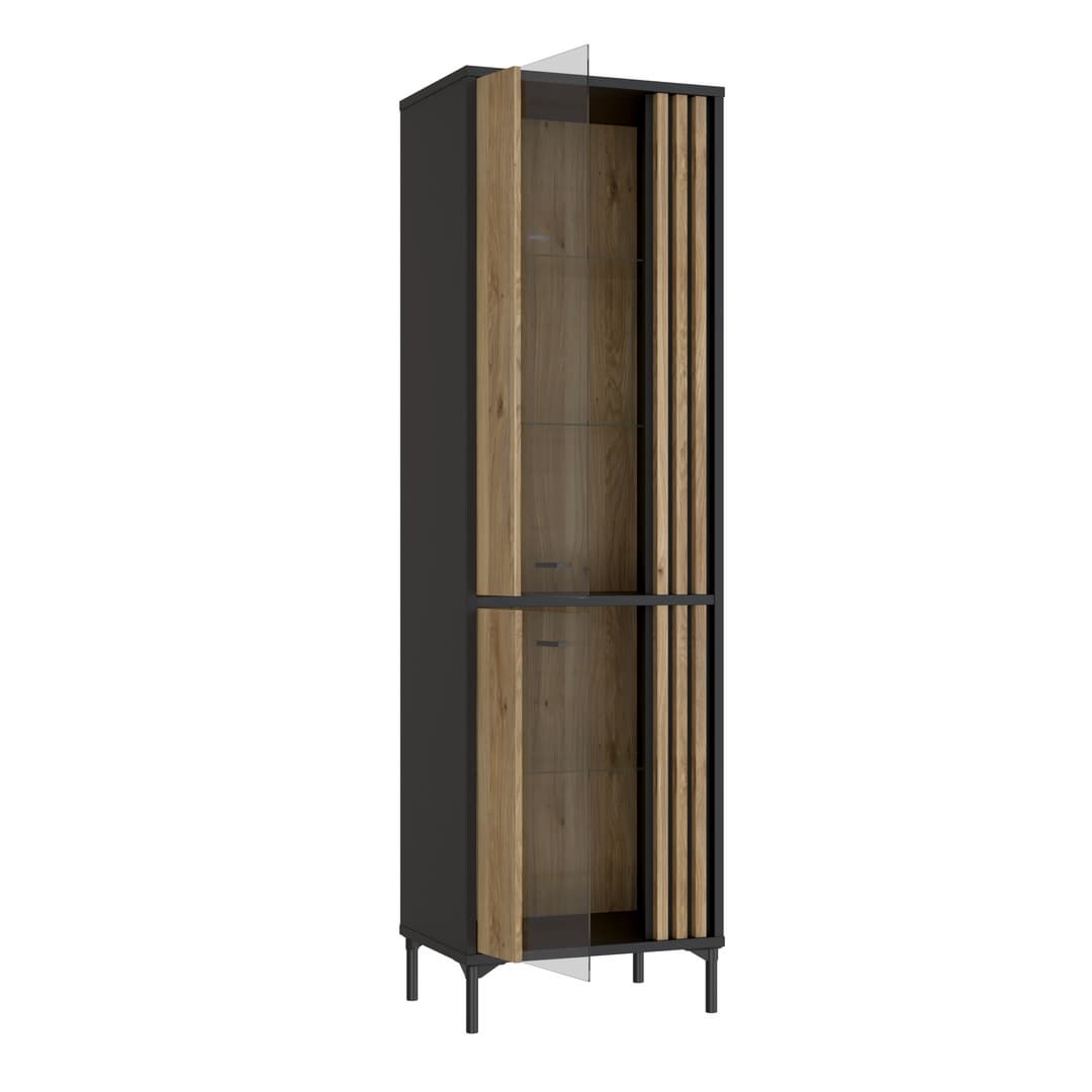 Joakimis Tall Display Cabinet 59cm in Oak Mauvella, image 3
