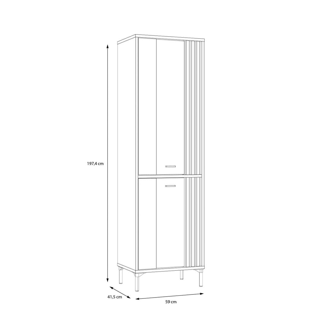 Joakimis Tall Display Cabinet 59cm in Oak Mauvella, image 8