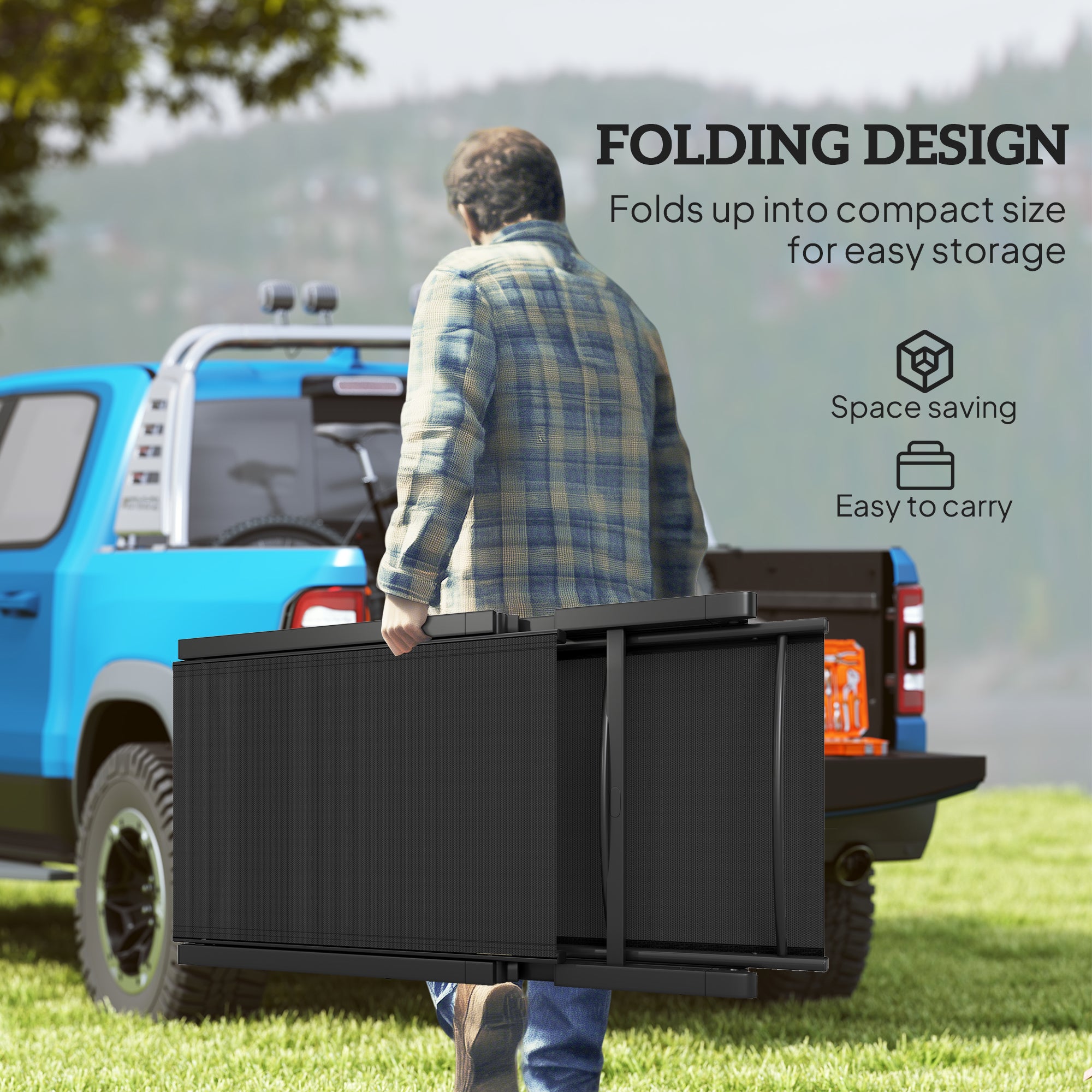 Outsunny Folding Sun Lounger, 5-Position Adjustable Reclining Garden Lounger, Garden Chaise Lounge Sunbed Recliner Chair with Steel Frame for Beach, Porch, Patio, Camping, Black