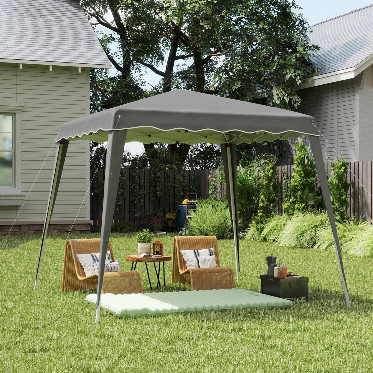 Outsunny 2.5 x 2.5M Pop up Garden Tent - Grey
