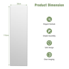 Full Length Wall Mounted Mirror for Bathroom Bedroom Entryway