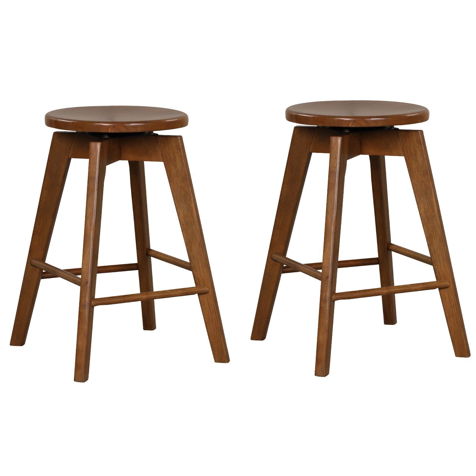 360¬∞ Swivel Counter Height Bar Chairs with Rubber Wood Frame