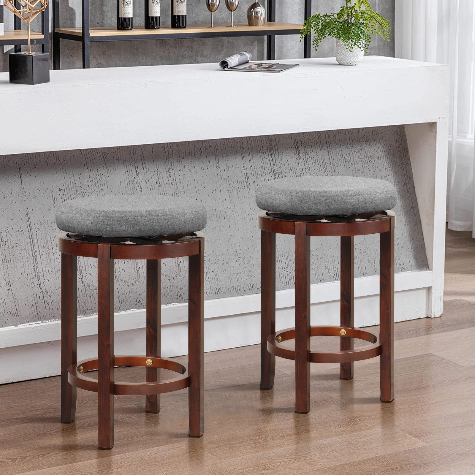 Counter Height Stool Set of 2-Grey