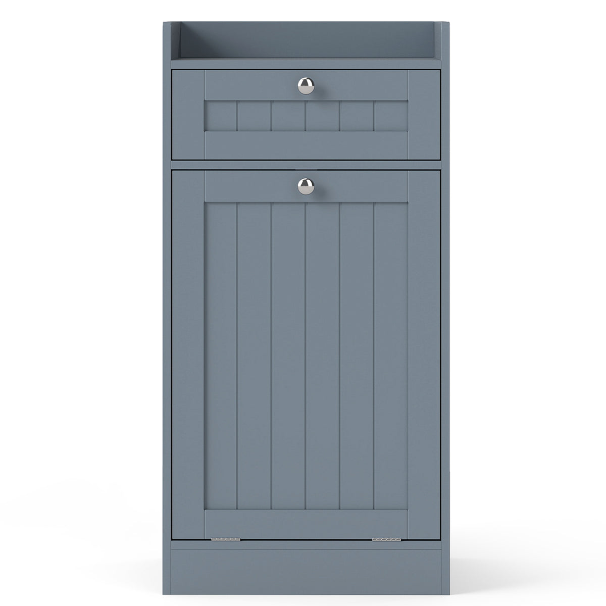 Bathroom Storage Cabinet with Drawer and Removable Hamper-Grey